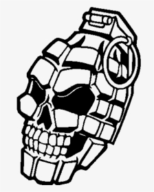 #skull #granade #caveira #crânio #esqueleto #granada - Skull Grenade Sticker, HD Png Download, Transparent PNG