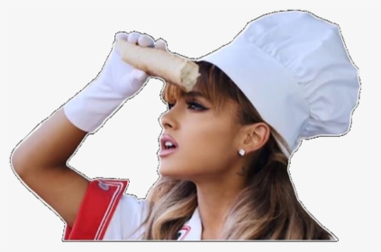 #ariana #grande #girl #sweet #overlay #edit #needs - Ariana Grande Chef Hat Candy, HD Png Download, Transparent PNG