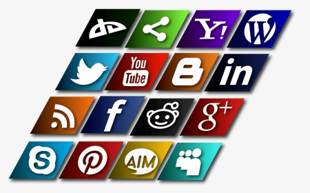 Slanted Social Media Icons Vector - Yahoo, HD Png Download, Transparent PNG