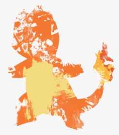 Paint Clipart Orange Paint - Charmander Paint Splatter, HD Png Download, Transparent PNG