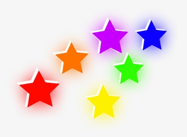 #stars #colour #colorfulstars #rainbow #3d #3deffect, HD Png Download, Transparent PNG
