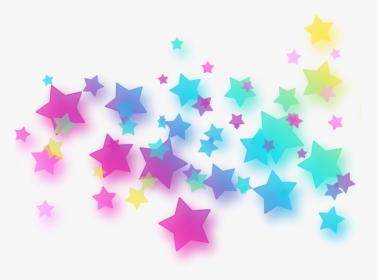 #star #rainbow #neon #glitter #ribbon #party #overlay - Tube Etoile, HD Png Download, Transparent PNG