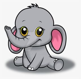 Nursery Drawing Baby Elephant - Elephant Cute Animals Cartoon, HD Png Download, Transparent PNG