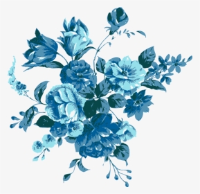 Синий Цветок, Цветы, Зеленое Растение - Blue Flower Vector Png, Transparent Png, Transparent PNG