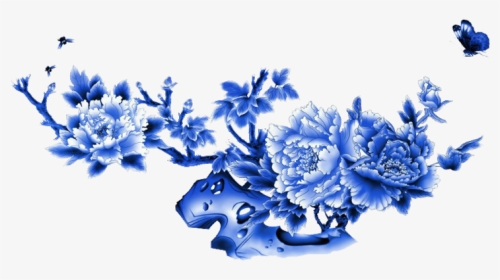 #blue #flower #sea #freetoedit #mimi #sticker #ftestickers - Ppt 模板 中国 风, HD Png Download, Transparent PNG