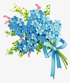 Floral Design Flower Bouquet Clip Art Cut Flowers - Blue Bouquet Png, Transparent Png, Transparent PNG