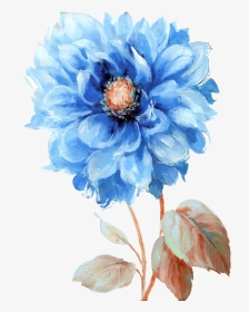 Watercolor Flowers Png Royal Blue Flower Painting By - Cuadros En Tela Para Sala, Transparent Png, Transparent PNG