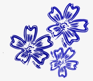 Navy Blue Clipart Flower Design, HD Png Download, Transparent PNG