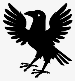 Heraldic Raven Free Clipart Silhouette - Heraldic Raven, HD Png Download, Transparent PNG