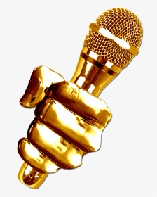 Golden Microphone Png, Transparent Png, Transparent PNG