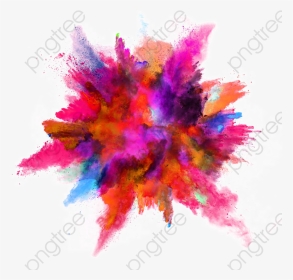 Beautiful Color Splash Background - Dust Explosion Png, Transparent Png, Transparent PNG