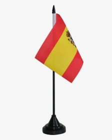 Spain With Coat Of Arms Table Flag - Drapeau D Espagne, HD Png Download, Transparent PNG