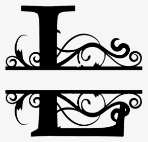 #l #letterl #initial #letterart #monogram #black #splitlettering - Split Letter Monograms S, HD Png Download, Transparent PNG