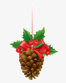 Clipart Pencil Christmas - Christmas Pine Cone Transparent Background, HD Png Download, Transparent PNG