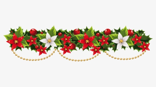 Garland Clipart Merry Christmas - Christmas Garland Clipart, HD Png Download, Transparent PNG