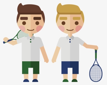 Badminton Clipart Boy - Badminton Player Cartoon Png, Transparent Png, Transparent PNG