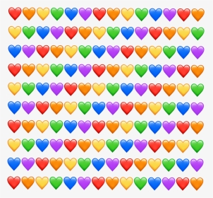 Rainbow Hearts Emoji, HD Png Download, Transparent PNG