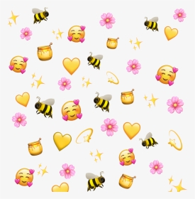 #emoji #background #honey #bee #emojiface #emojistickers - Honey Emoji Background, HD Png Download, Transparent PNG