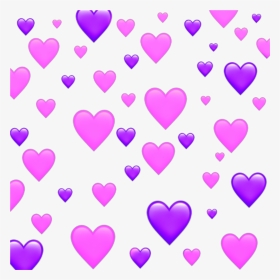 #pink #purple #emojis #emoji - Purple And Blue Hearts, HD Png Download, Transparent PNG