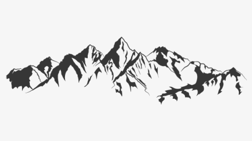 Adhesivo Dibujo De Una Montaña - Alaskan Mountain Range Silhouette, HD Png Download, Transparent PNG