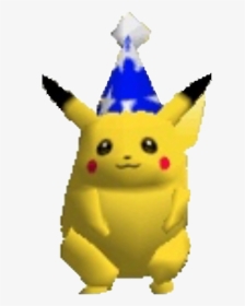 #meme #funny #tumblr #aesthetic #pikachu #nintendo - Party Hat Pikachu Smash, HD Png Download, Transparent PNG