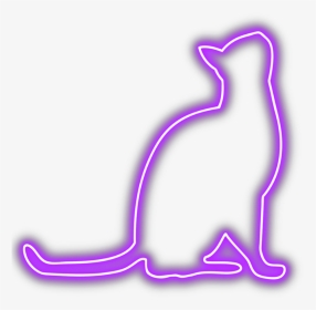 #cat #neon #purple - Cat Neon Png, Transparent Png, Transparent PNG