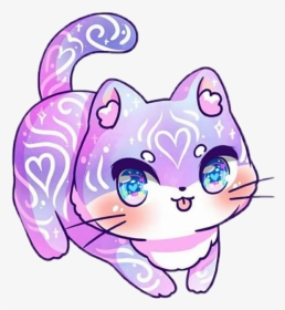 #kawaii #purplecat #sailormoon - M Jenni Illustrations Cat, HD Png Download, Transparent PNG