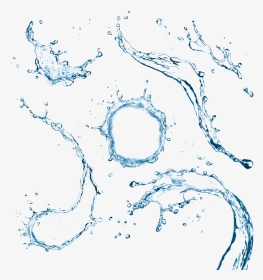 Blue With Drops Png - Water Splash Top View, Transparent Png, Transparent PNG