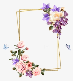 #rose #square #flower #floral #frame #butterfly #gold - Nogizaka46, HD Png Download, Transparent PNG