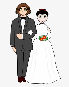Clipart Girl Wedding - Married Couple Clipart, HD Png Download, Transparent PNG