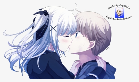 Anime Girl Kiss Png - Anime Couple Kiss Png, Transparent Png, Transparent PNG