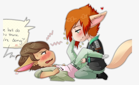 chibi wolf couple