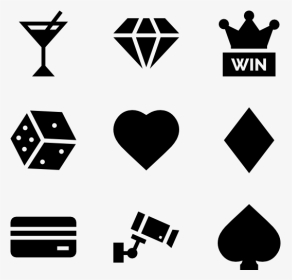Clip Art Straight Icons Free Vector - Poker Icons Png, Transparent Png, Transparent PNG
