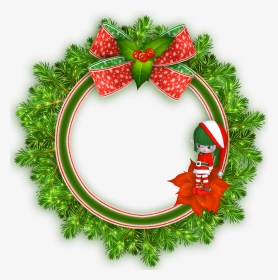Christmas Transparent Png Borders And Frames Round - Transparent Background Christmas Round Border Png, Png Download, Transparent PNG