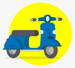 Scooter Vector Two Wheeler - Illustration, HD Png Download, Transparent PNG