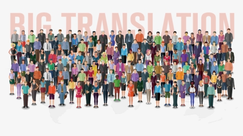 Big Translation Crowd - Vecteurs Foule, HD Png Download, Transparent PNG