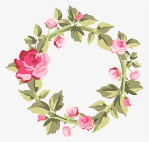 Shabby Chic Flower Wreath, HD Png Download, Transparent PNG