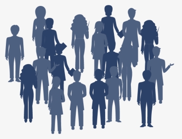 Silhouette Of Group Of People Graphic - Silhouette, HD Png Download, Transparent PNG