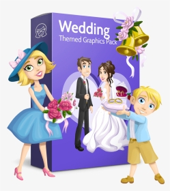 Animation Vector Wedding - Cartoon, HD Png Download, Transparent PNG
