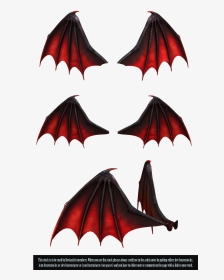 Red Eyes Png Devil Restricted Demon Wings By - Black And Red Demon Wings, Transparent Png, Transparent PNG