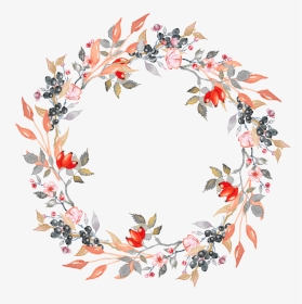 Fall Leaves Wreath Png, Transparent Png, Transparent PNG