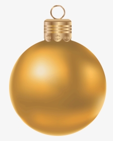 Christmas Ornament Gold Transparent Clip Art, HD Png Download, Transparent PNG