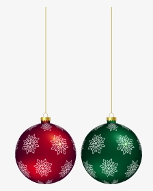 Red Green Christmas Balls Png Clipart - Christmas Ball Png Blue, Transparent Png, Transparent PNG