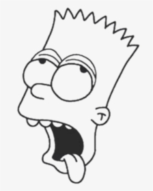 #bartsimpson #aesthetic #grunge #ugh #edgy #bart #thesimpsons - Bart Simpson Tattoo Black And White, HD Png Download, Transparent PNG