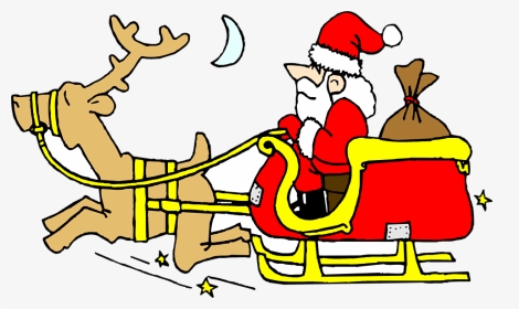 Santa Free Stock Photo Illustration Of Santa On Sled - Santa Claus, HD Png Download, Transparent PNG