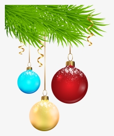 Christmas Tree Christmas Ornament Santa Claus New Year - Transparent Background Christmas Baubles Vector, HD Png Download, Transparent PNG