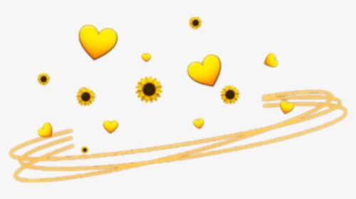 #sunflower #yellow #heart #crown #tumblr, HD Png Download, Transparent PNG
