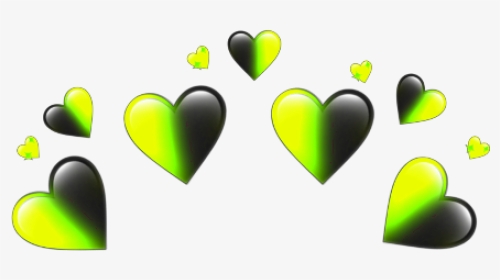 #yellow #hearts #heart #heartcrown #crown #asthetic - Graphic Design, HD Png Download, Transparent PNG