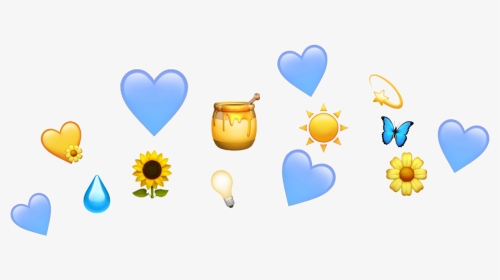 #crown #emoji #blue #yellow - Crown Of Emoji Blue, HD Png Download, Transparent PNG