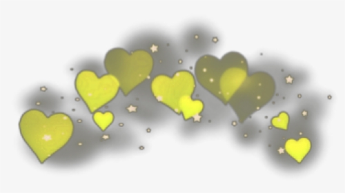 #yellow #hearts #heart #heartcrown #crown #asthetic - Grape, HD Png Download, Transparent PNG